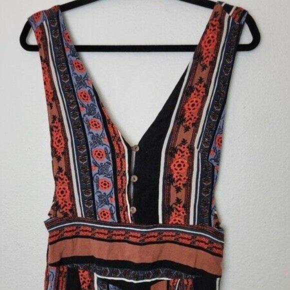 NWOT Free People Sz 10 All Shook Up Sleeveless Printed Tie Back Jumpsuit - Picture 9 of 13